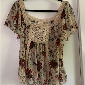 Ralph Lauren floral lace top